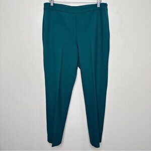 Talbots Womens 12 Wool Heritage Slim Fit Dark Green Trouser